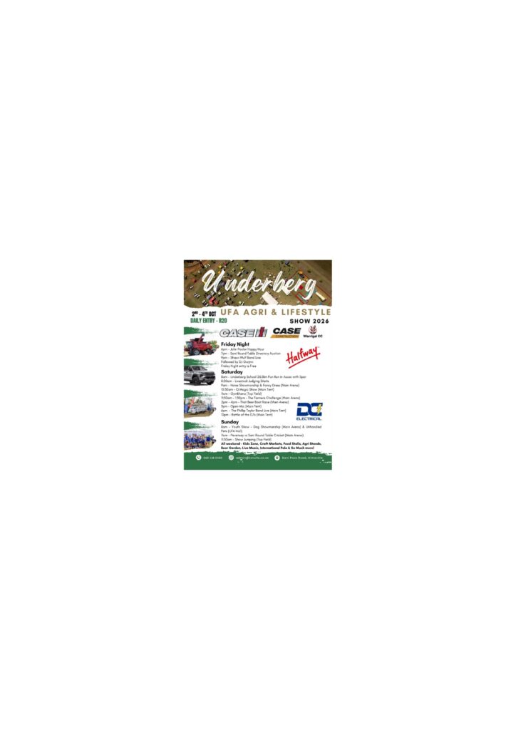 🌾🎉🐴🎶🍻 UNDERBERG UFA AGRI & LIFESTYLE SHOW 2026